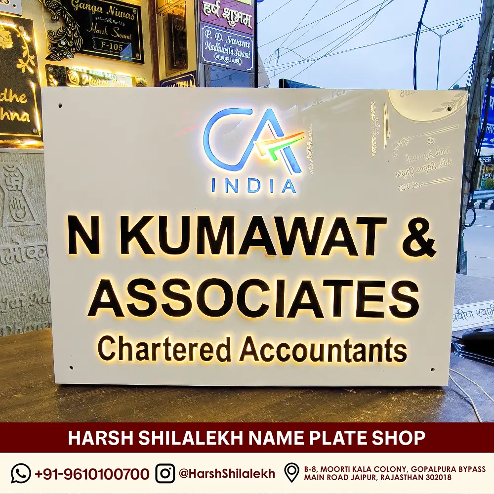 LED Sign Board Chartered Accountants CA Acrylic Sign Board 75 1